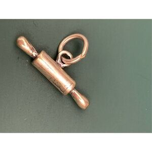 .925 Rolling Pin Sterling Silver Jewelry Charm #baker
